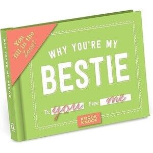 Knock Knock Fill-in-the-blank "Why You're My Bestie" Novelty Gift